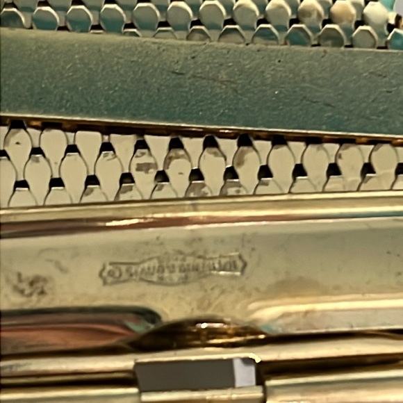 Whiting and Davis Gold Mesh Metallic Belt - Picture 3 of 4